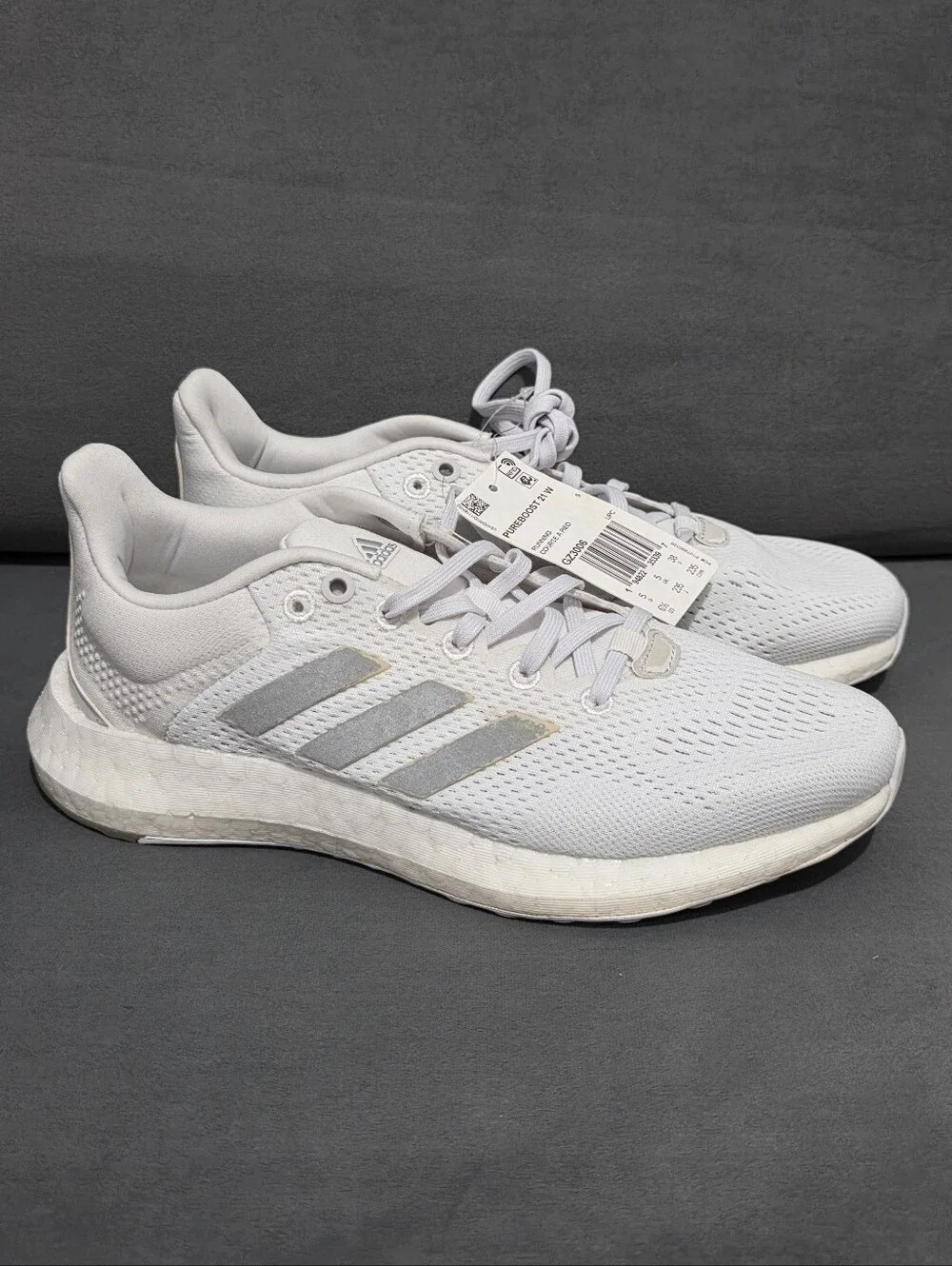 Adidas Pureboost 21 Women's Size 6.5 White Running Sneakers